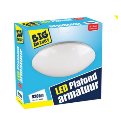 LED-PLAFOND/WAND-12W-3000K